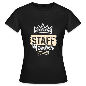 Membres du personnel - T-shirt Femme - noir - Devant - AI Model Female 172 dark (172cm)