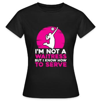 Volleyball Beach Volleyball - Women's T-Shirt - black - Front - AI Model Female 172 dark (172cm)
