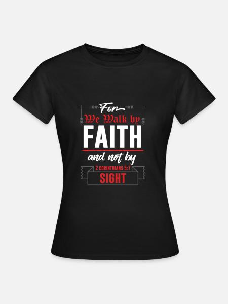 bibel vertraue gott - Frauen T-Shirt - Schwarz