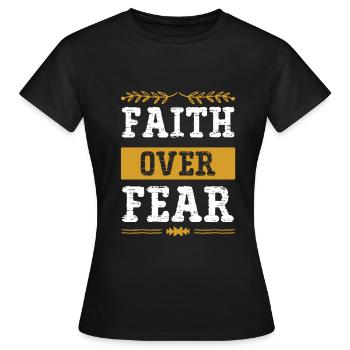 Bible Foi Foi Peur - T-shirt Femme - noir - Devant - AI Model Female 172 dark (172cm)