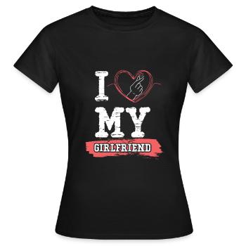 J’aime ma copine - T-shirt Femme - noir - Devant - AI Model Female 172 dark (172cm)