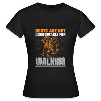 Bottes Moto Motard - T-shirt Femme - noir - Devant - AI Model Female 172 dark (172cm)