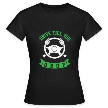 trucker zitat truck - Frauen T-Shirt - Schwarz - Vorne - AI Model Female 172 dark (172cm)