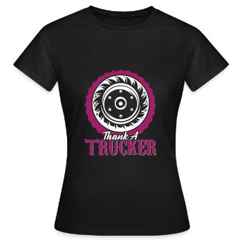 trucker spruch truck - Frauen T-Shirt - Schwarz - Vorne - AI Model Female 172 dark (172cm)