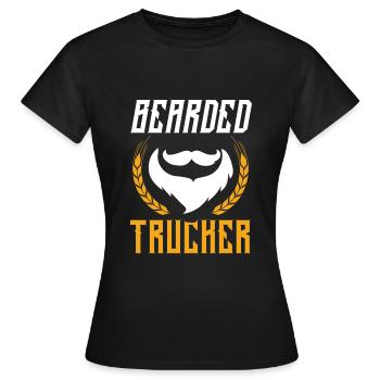 trucker vollbart spruch - Frauen T-Shirt - Schwarz - Vorne - AI Model Female 172 dark (172cm)