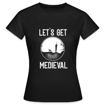 Tir à l’arc Archer de tir à l’arc - T-shirt Femme - noir - Devant - AI Model Female 172 dark (172cm)