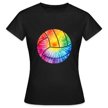 Tie Dye Volleyball Amateur de volley-ball - T-shirt Femme - noir - Devant - AI Model Female 172 dark (172cm)