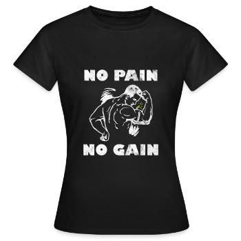 Pas de douleur, pas de gain - T-shirt Femme - noir - Devant - AI Model Female 172 dark (172cm)