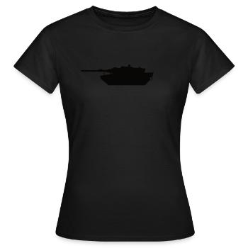 Panzer - Frauen T-Shirt - Schwarz - Vorne - AI Model Female 172 dark (172cm)