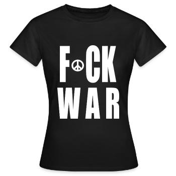 Fuck war - T-shirt Femme - noir - Devant - AI Model Female 172 dark (172cm)