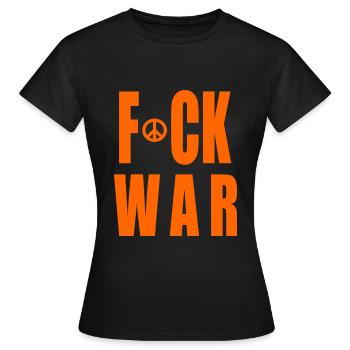 Fuck war - T-shirt Femme - noir - Devant - AI Model Female 172 dark (172cm)