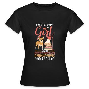 Les amoureux des chiens sont parfaitement satisfaits de - T-shirt Femme - noir - Devant - AI Model Female 172 dark (172cm)