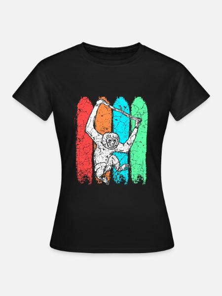 Affe Gibbon - Frauen T-Shirt - Schwarz