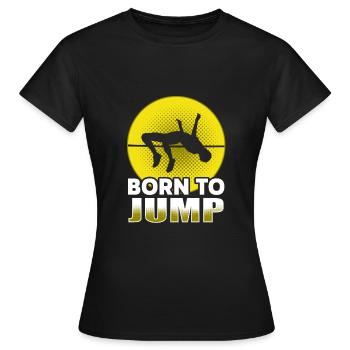 Hochsprung Leichtathletik - Frauen T-Shirt - Schwarz - Vorne - AI Model Female 172 dark (172cm)