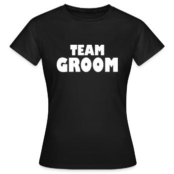 Team groom - Women's T-Shirt - black - Front - AI Model Female 172 dark (172cm)