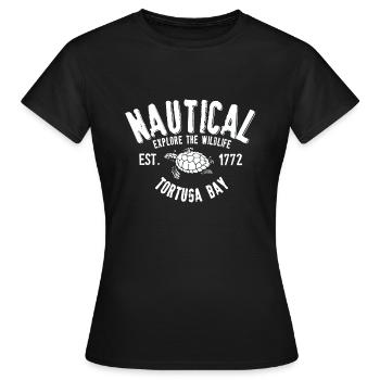 Nautical Tortuga bay - T-shirt Femme - noir - Devant - AI Model Female 172 dark (172cm)