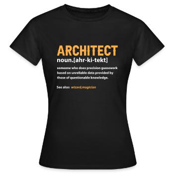 Architect - Women's T-Shirt - black - Front - AI Model Female 172 dark (172cm)