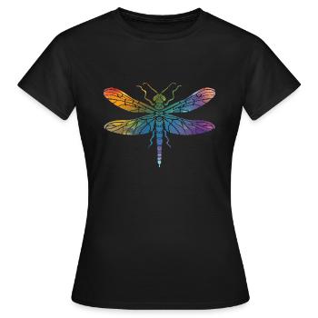 Libellule - T-shirt Femme - noir - Devant - AI Model Female 172 dark (172cm)