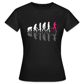 Running Runner Evolution Jogging Pink Jogger - Women's T-Shirt - black - Front - AI Model Female 172 dark (172cm)