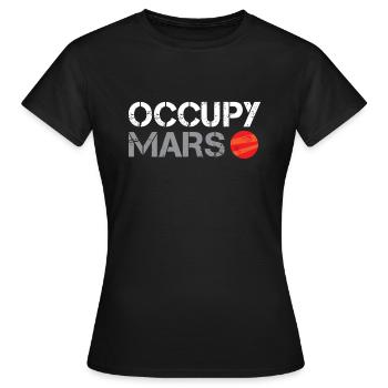 Occupy Mars Spacex - Women's T-Shirt - black - Front - AI Model Female 172 dark (172cm)
