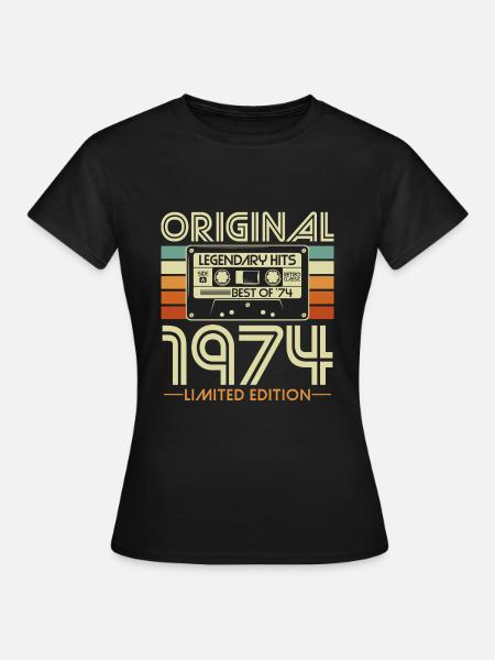 Original 1974 Vintage Vintage Birthday Retro - T-shirt Femme - noir