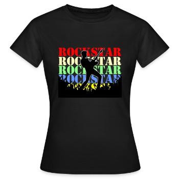Rock rocker - T-shirt Femme - noir - Devant - AI Model Female 172 dark (172cm)