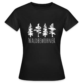 Baum Bäume Nadelbaum Wald Geschenk - Frauen T-Shirt - Schwarz - Vorne - AI Model Female 172 dark (172cm)