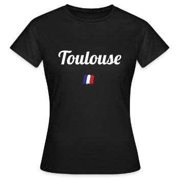TOULOUSE - T-shirt Femme - noir - Devant - AI Model Female 172 dark (172cm)