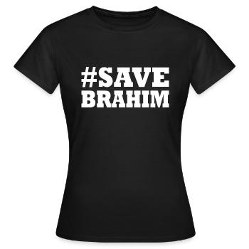 Save brahim - Frauen T-Shirt - Schwarz - Vorne - AI Model Female 172 dark (172cm)