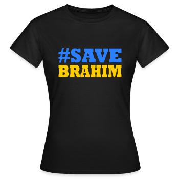 Save brahim - Frauen T-Shirt - Schwarz - Vorne - AI Model Female 172 dark (172cm)