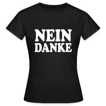 Nein danke - Frauen T-Shirt - Schwarz - Vorne - AI Model Female 172 dark (172cm)