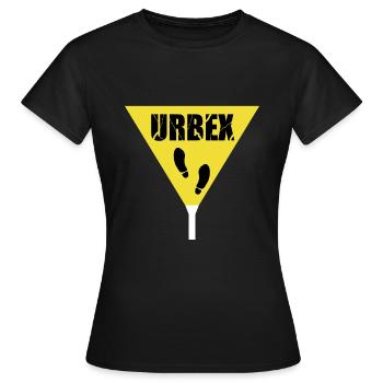 Urbex - Urban Exploring - T-shirt Femme - noir - Devant - AI Model Female 172 dark (172cm)
