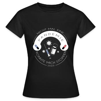 Abschluss 2023, NICHT MAL EINE PANDEMIE 2023 - Frauen T-Shirt - Schwarz - Vorne - AI Model Female 172 dark (172cm)