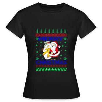 JOYEUX NOEL - T-shirt Femme - noir - Devant - AI Model Female 172 dark (172cm)