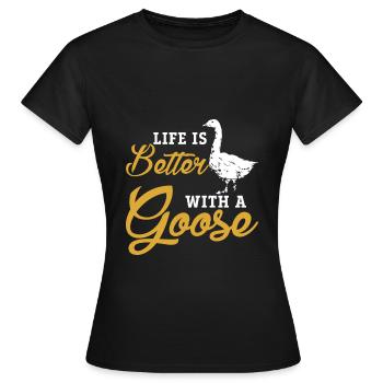 Oie - T-shirt Femme - noir - Devant - AI Model Female 172 dark (172cm)