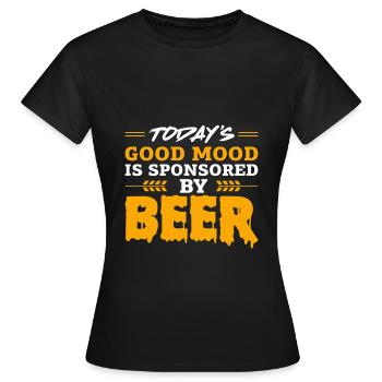 Bonne humeur - T-shirt Femme - noir - Devant - AI Model Female 172 dark (172cm)
