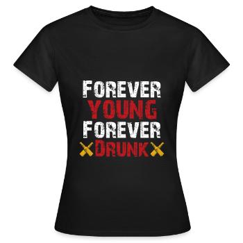 jeune pour toujours - T-shirt Femme - noir - Devant - AI Model Female 172 dark (172cm)