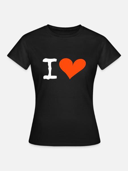 I Heart - Frauen T-Shirt - Schwarz