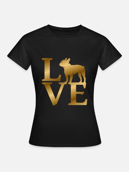 J’adore le bouledogue français - T-shirt Femme - noir