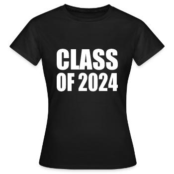 Class of 2024 - Women's T-Shirt - black - Front - AI Model Female 172 dark (172cm)