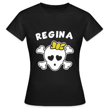 Pirate Regina Design pour les filles et les femmes - T-shirt Femme - noir - Devant - AI Model Female 172 dark (172cm)