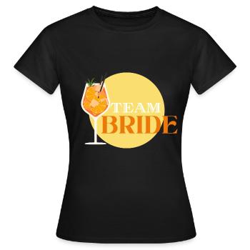 Braut Team Junggesellinnenabschied JGA Aperoly - Frauen T-Shirt - Schwarz - Vorne - AI Model Female 172 dark (172cm)