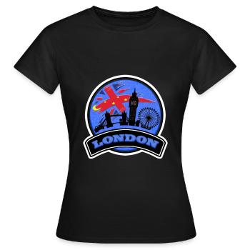 London - T-shirt Femme - noir - Devant - AI Model Female 172 dark (172cm)