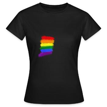 Fierté - T-shirt Femme - noir - Devant - AI Model Female 172 dark (172cm)