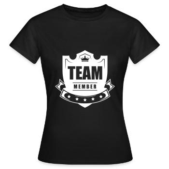 Membre de l’équipe - T-shirt Femme - noir - Devant - AI Model Female 172 dark (172cm)