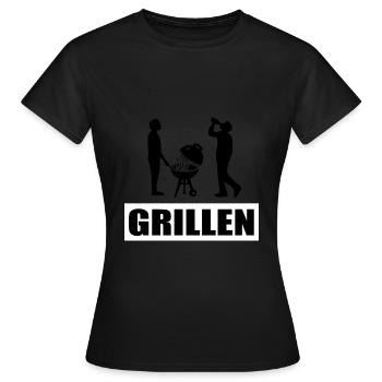 BBQ - Frauen T-Shirt - Schwarz - Vorne - AI Model Female 172 dark (172cm)