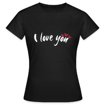 i love you - Frauen T-Shirt - Schwarz - Vorne - AI Model Female 172 dark (172cm)