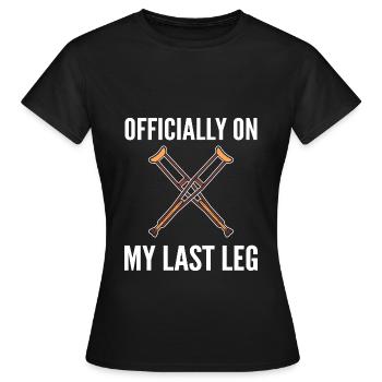 Gebrochenes Bein - Frauen T-Shirt - Schwarz - Vorne - AI Model Female 172 dark (172cm)