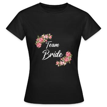 Team Bride JGA Junggesellinnenabschied Team Braut - Frauen T-Shirt - Schwarz - Vorne - AI Model Female 172 dark (172cm)