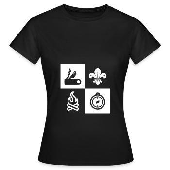 Scouts Boy Scouts - T-shirt Femme - noir - Devant - AI Model Female 172 dark (172cm)